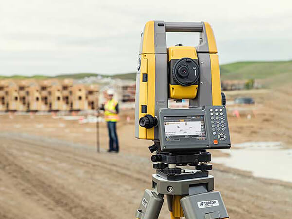 Total station surveying instrument for mapping in construction site
